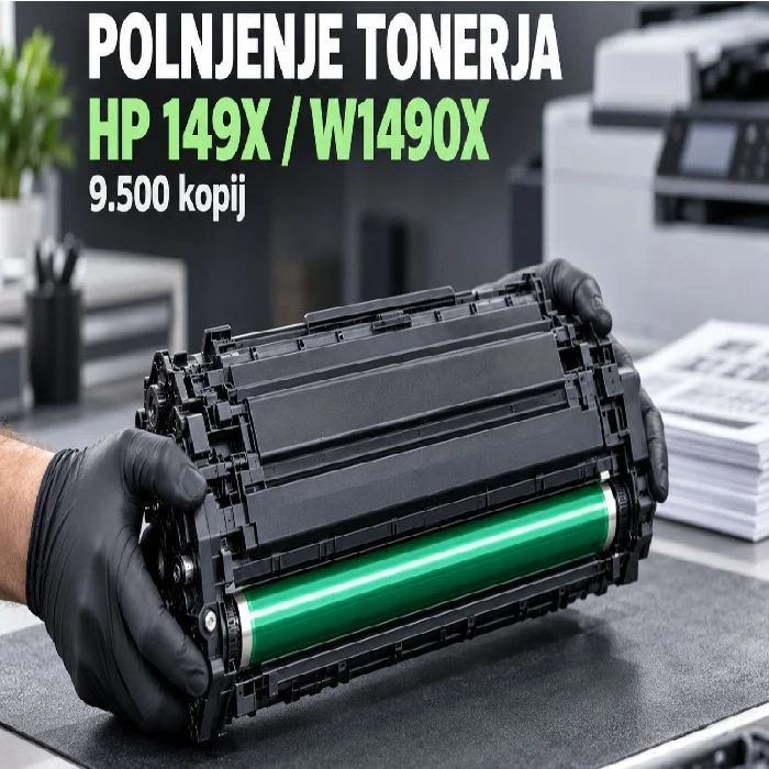 Polnjenje tonerja HP W1490XL za 9500 kopij s čipom